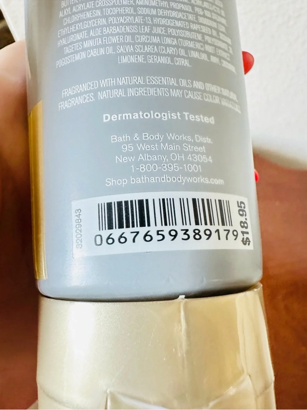 Bath & Body Works Gray & Gold Black Tea Body Cream